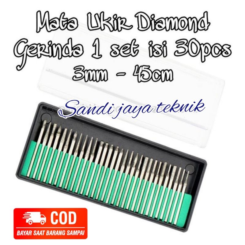 Mata Tuner Set 30Pcs Mata Bor Ukir Grafir  Mata Bor Mini Grinder Set Cuner  Mata Bor Diamond