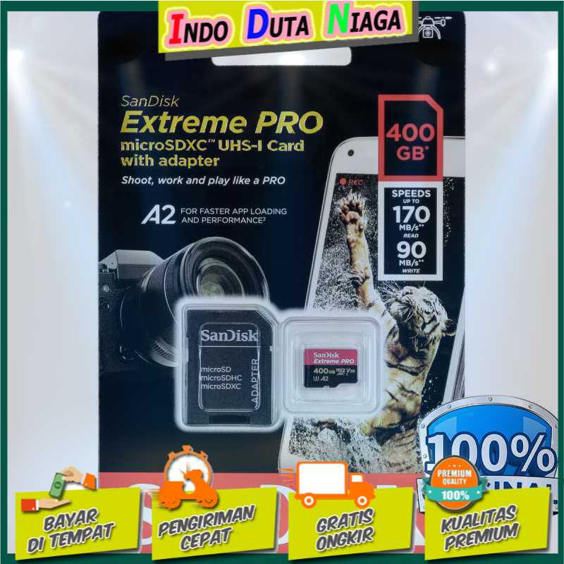 IDN TECH - Sandisk MicroSDXC Extreme Pro A2 V30 UHS-1 (170MB/s) Adaptor - SDSQXC