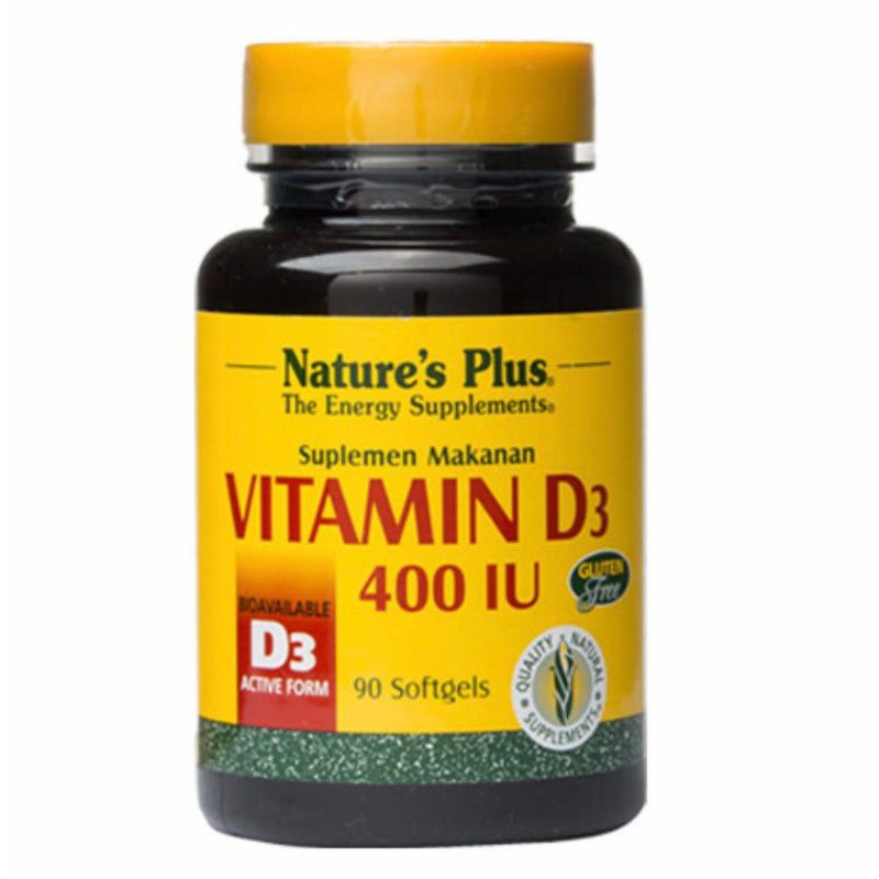 NATURES PLUS VITAMIN D3 400 IU 1000 IU 90 180 softgels