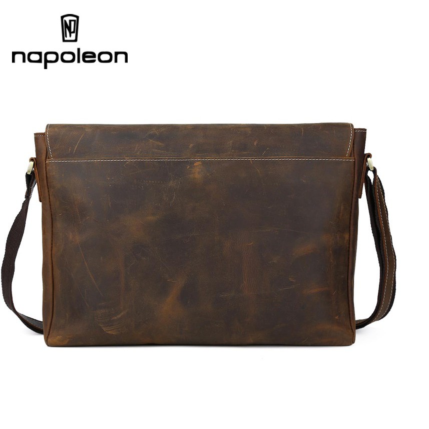 Tas Selempang Pria Kulit Asli Crazy Horse Leather- ODISSEY By Napoleon