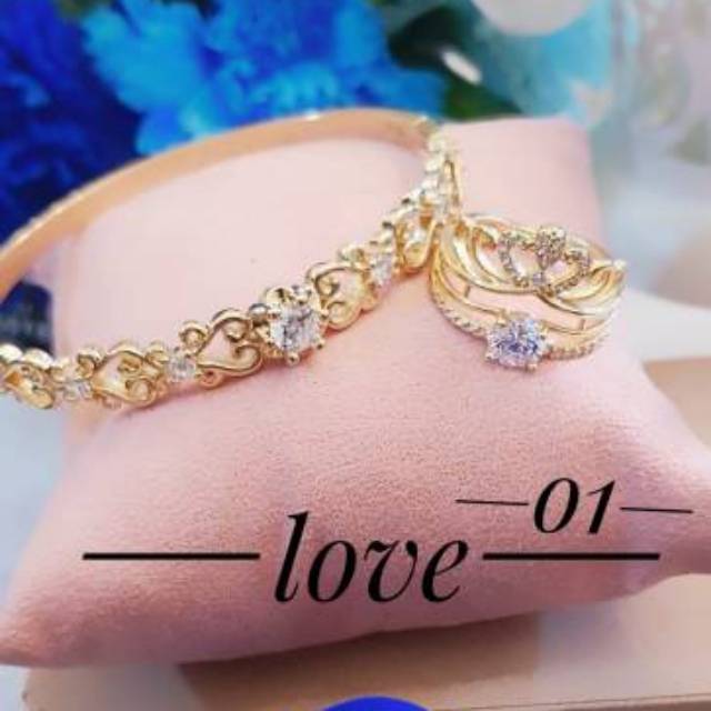 Xuping gelang cincin lapis ema 24k