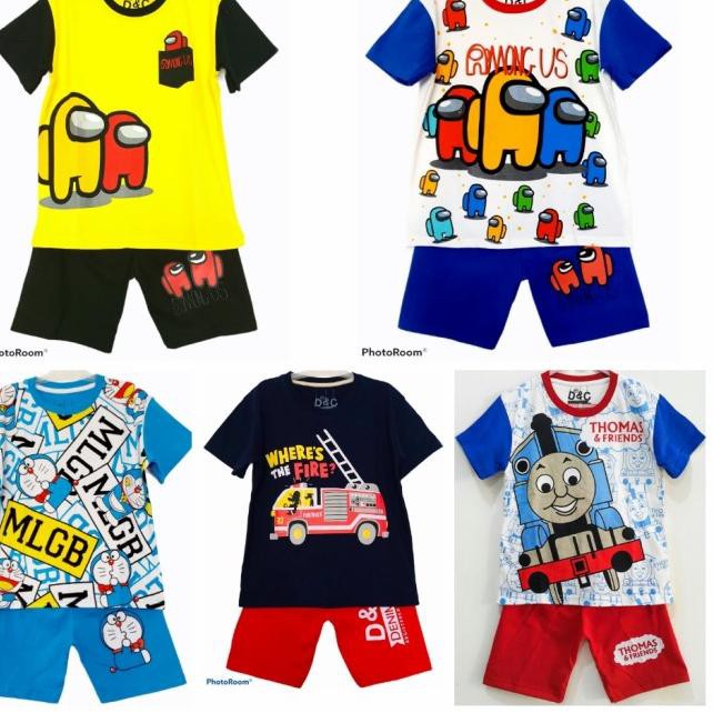 ☚ Setelan kaos baju anak laki laki size 1 2 3 4 5 6 7 8 9 10 tahun #7704 - doraemon, 2tahun ♧