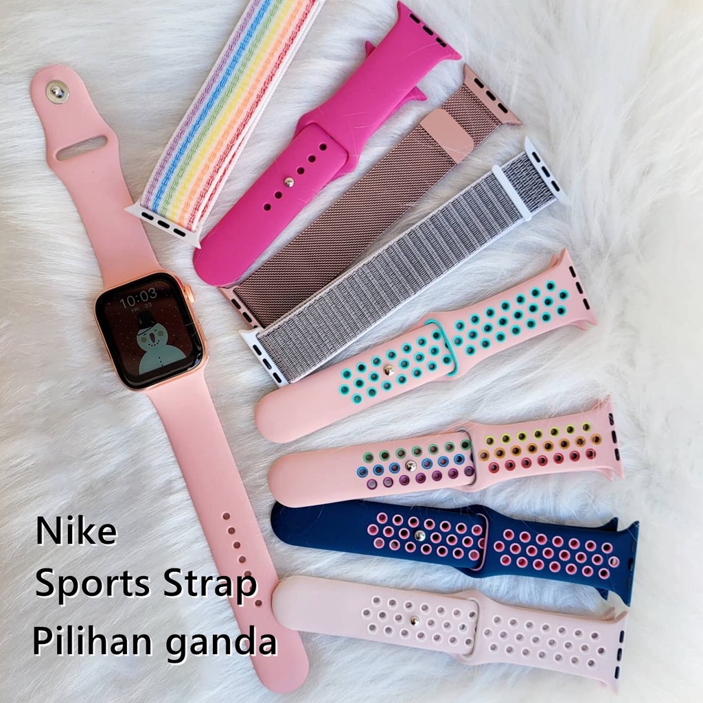 Original Nike Sports Strap Fashionable iwo Watch Rainbow Strap for IWatch Series 7 6 5 4 3 2 1 SE