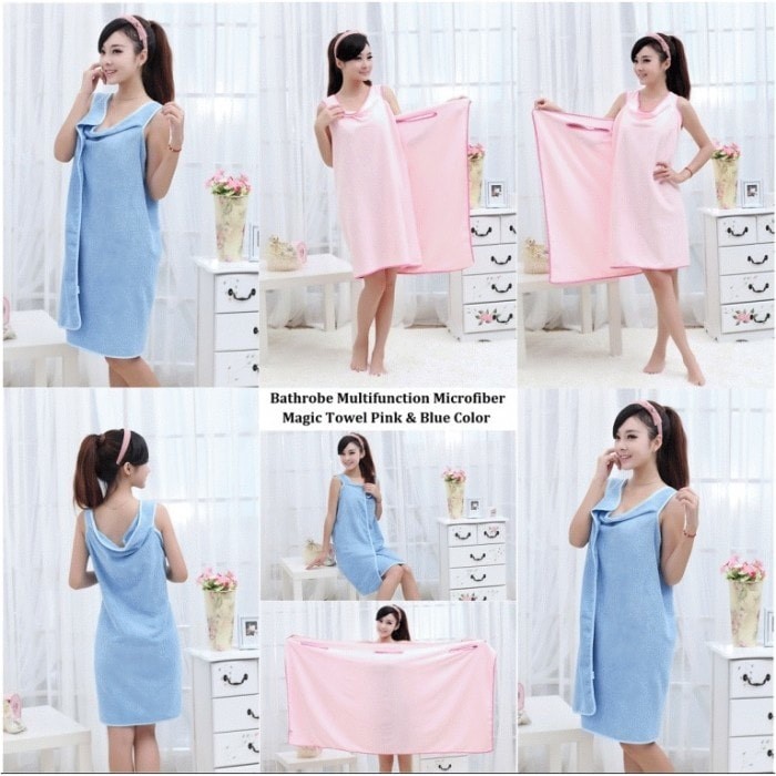 [ SUPER PROMO ] Handuk Baju Microfiber / Bathrobe Multifunction Microfiber Magic Towel