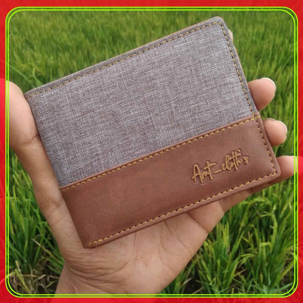 6.6 GREAT SALE! Dompet distro kancing cowok Bahan sintetik Lipat Polos Original