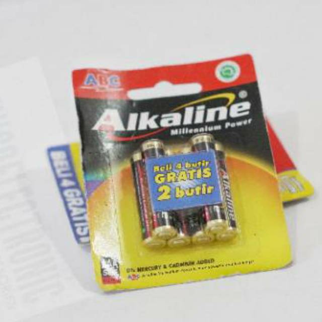 Baterai ABC alkaline AAA isi 6