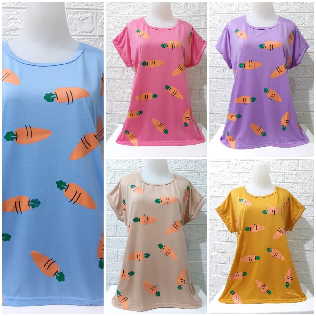 KAOS BIG SIZE CEWEK FULL PRINT | KAOS JUMBO MURAH MERIAH | ATASAN CEWEK XXL | BAJU JUMBO XXL CEWEK