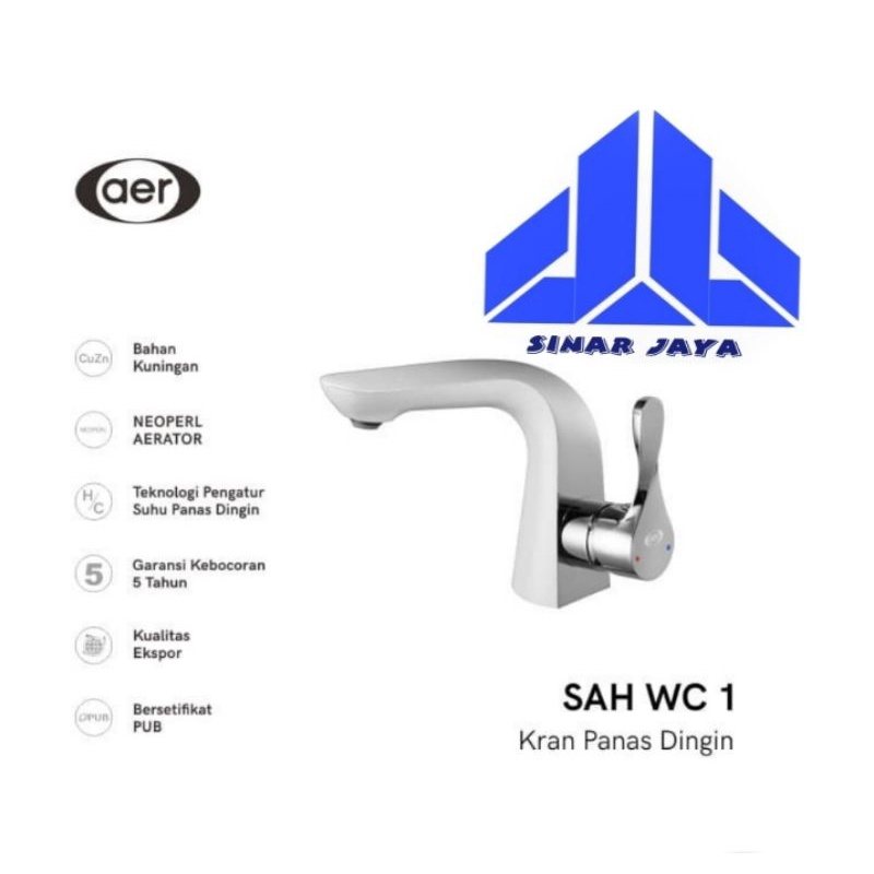 AER Kran Wastafel-Kran Air Panas Dingin Luxury Series SAH WC1