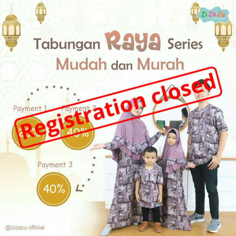 *Pre Order* Zizazu Sarimbit Lebaran Keluarga Couple Family