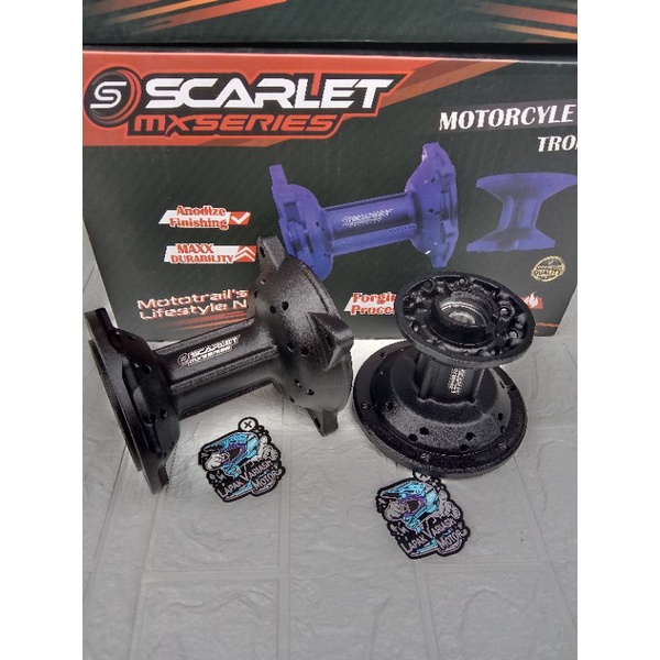Tromol Trombol Hub depan belakang Forged Yamaha WR 155 36 Hole + Bearing Tromol Scarlet Forged Yamah