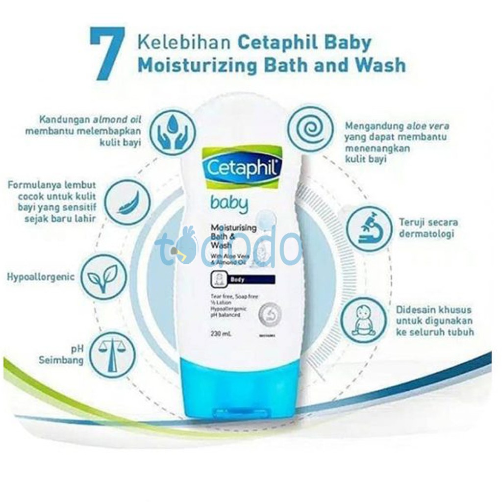 Cetaphil Baby Moisturising Bath and Wash 230ml - Sabun Mandi Bayi