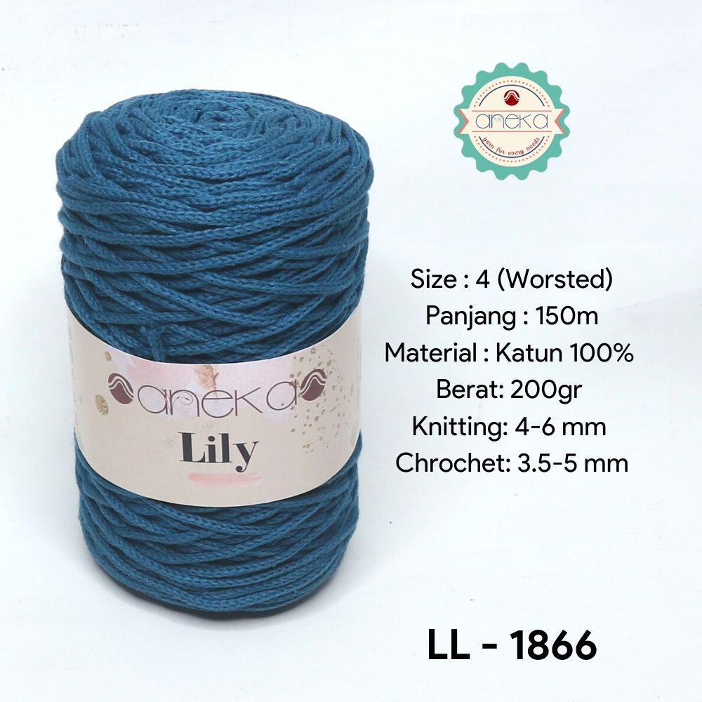 Benang Rajut Lily / Lili / Tambang / Macrame Cotton Rope Yarn - 1866