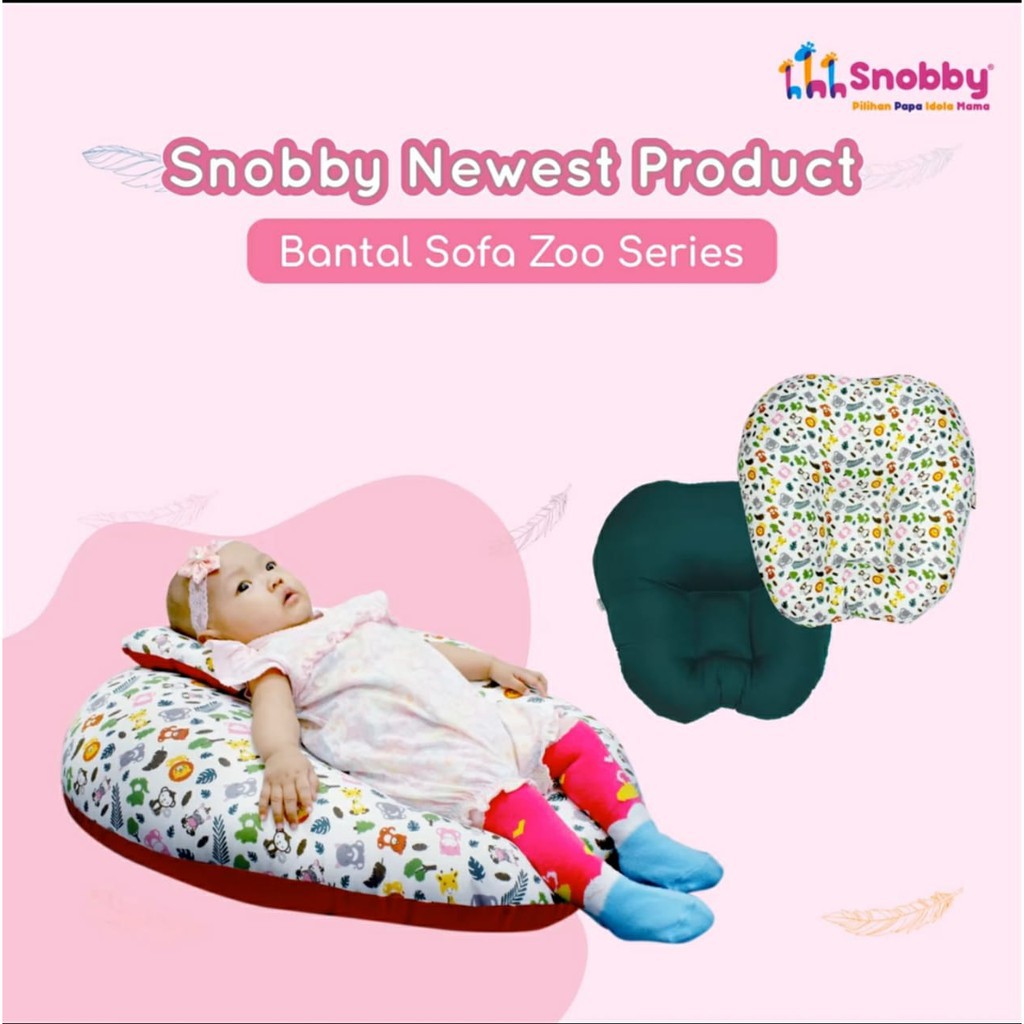 Snobby Sofa Bayi Multifungsi + Bantal Lengan Zoo Series - TPB 3025 3026