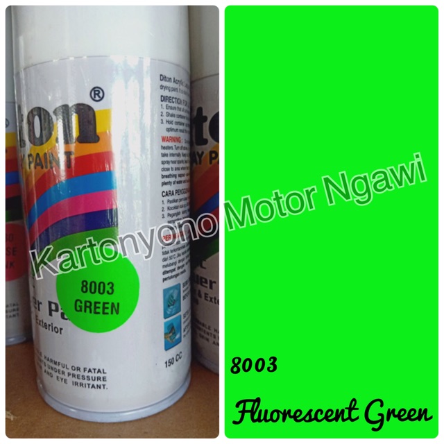 

Cat Semprot Diton 8003 Fluorescent Green / neon / stabilo / scotch light hijau . Pylox murah