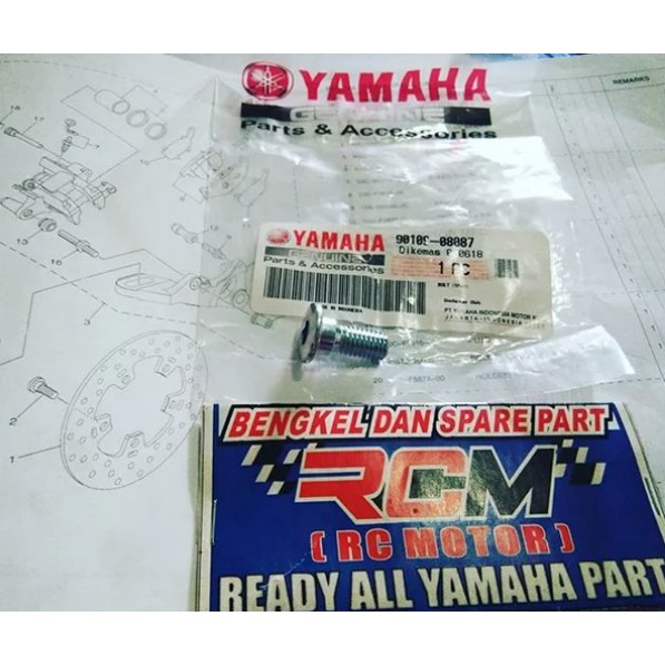 BOLT BAUT PIRINGAN CAKRAM DISK BELAKANG VIXION NEW NVL NVA R15 OLD LAMA ORI YAMAHA 90109-08087