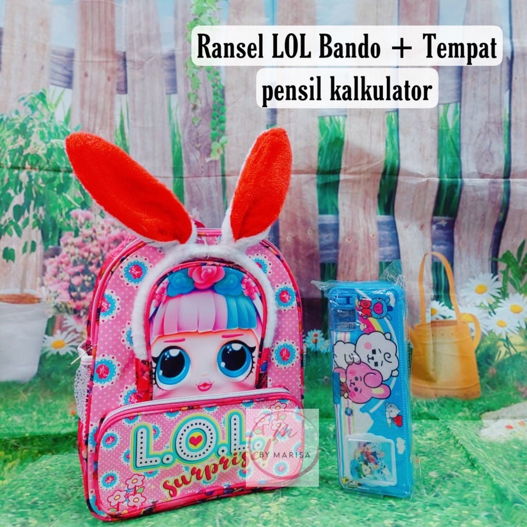 Tas Anak Perempuan Bando Lol 3 In 1 Ransel Sekolah Anak Paud TK SD