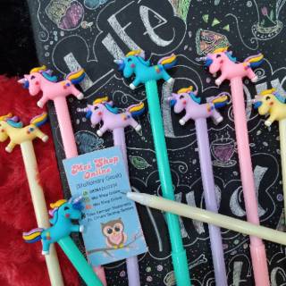 SALE STOCK 12PCS Pulpen Karakter Unicorn Terbang  Kuda  