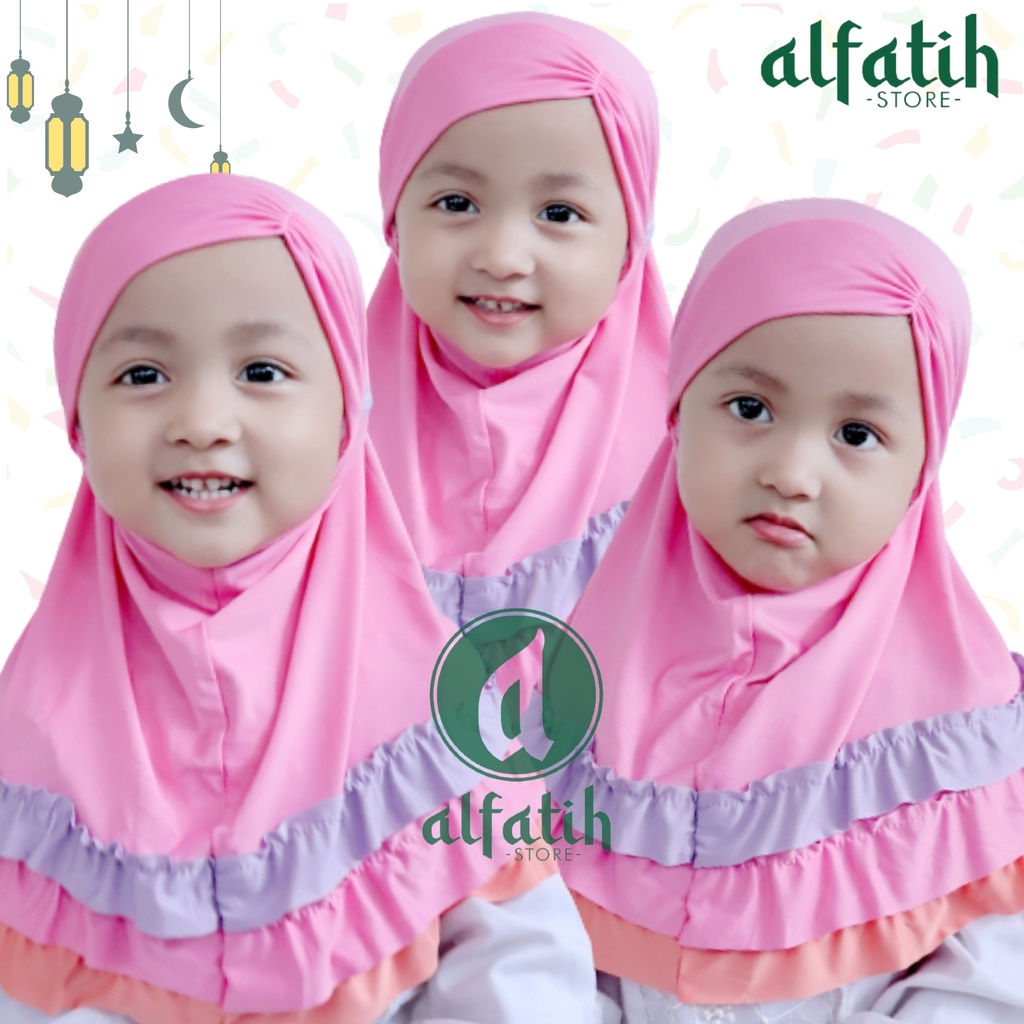 ALFATIH STORE / JILBAB ANAK SYIRIA GOTIK PELAGI /JILBAB ANAK REMPEL RAINBOW /HIJAB ANAK / HIJAB COD / KERUDUNG ANAK HIJAB ANAK BAYI PEREMPUAN / HIJAB ANAK / JILBAB ANAK BAYI USIA  0-3 TAHUN BAHAN JERSEY PREMIUM NYAMAN DI PAKAI