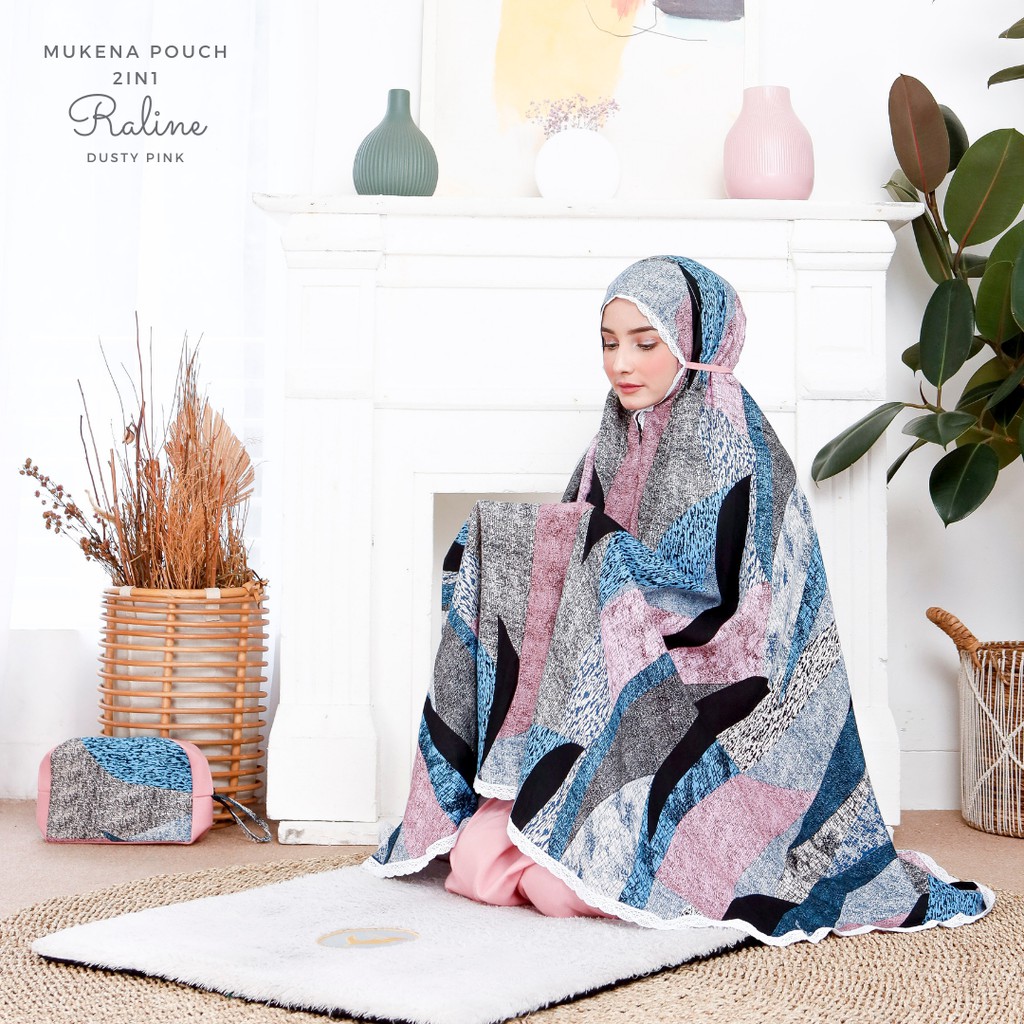 Mukena Dewasa Rayon Pouch 2in1 Raline