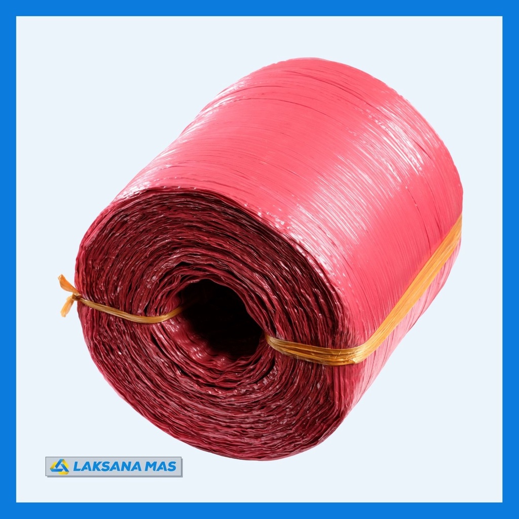 

RB Tali Rafia Rol Besar 5KG Tali Plastik Warna Matte (Merah, Biru, Kuning, Hijau) 2469M Kuat