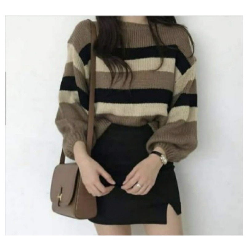 Sweater Rajut Lita Lengan Panjang