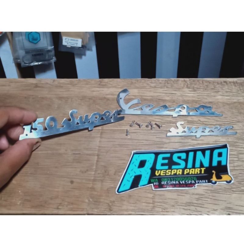 emblem vespa set SUPER  bahan bagus croom