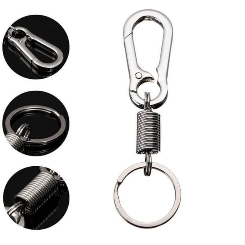 Gantungan kunci motor dan mobil stainless Keychan Keyring Carabiner