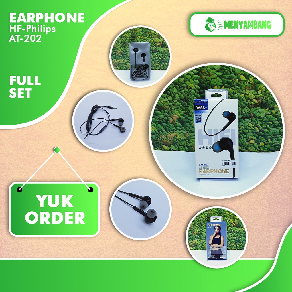 42136 | HF-Philips AT-202 | Stereo Earphone Philips AT-202 Hifi Headset Music