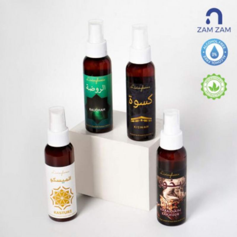 [Paket 4 botol 100ml] parfum pengharum swarabia livinghome khas tanah suci  kiswah raudhah kasturi h