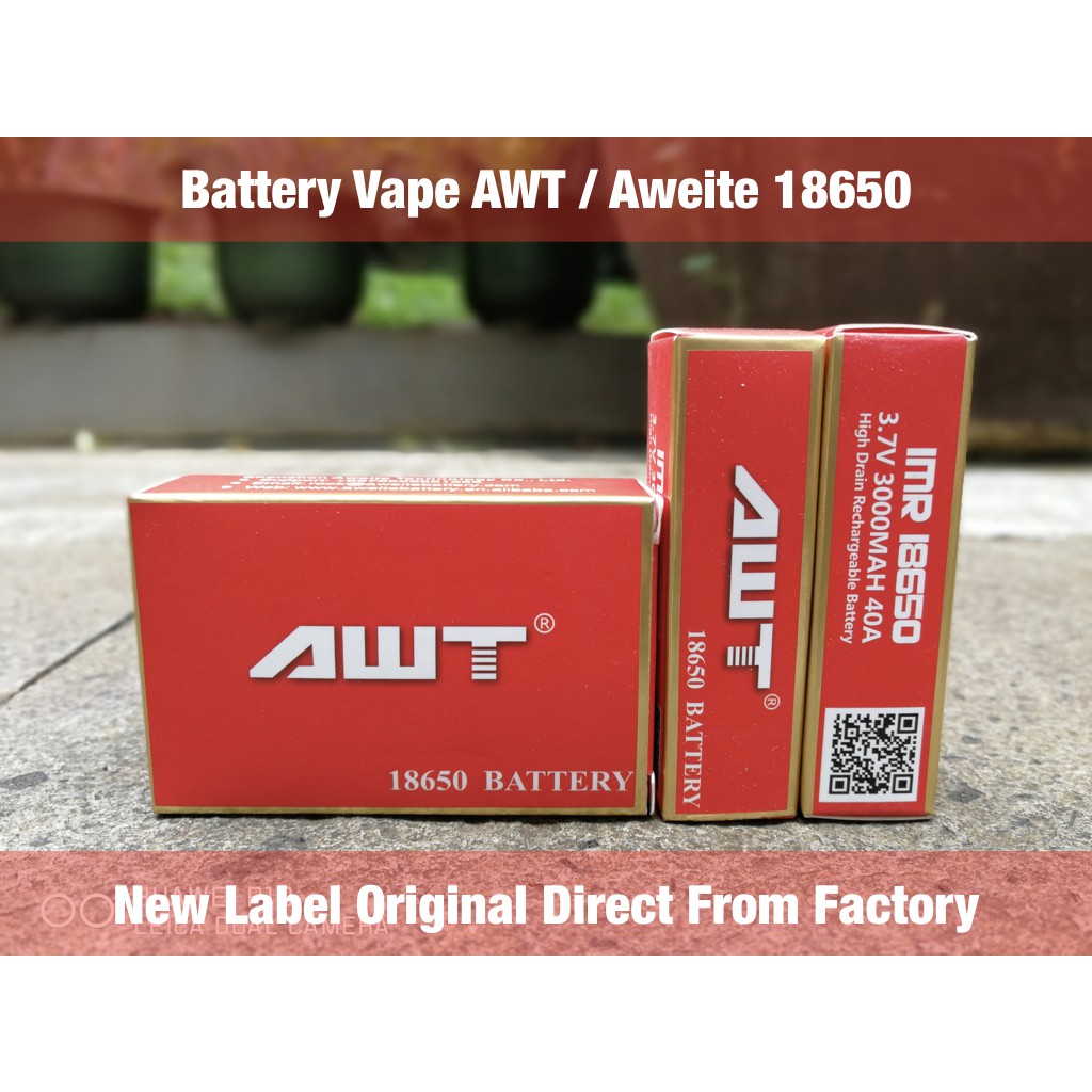 Battery Vape AWT Aweite 18650  Original with New Label