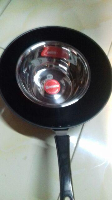 Penggorengan 32cm Wajan Frypan Teflon Stainless Steel Kuali Anti Lengket