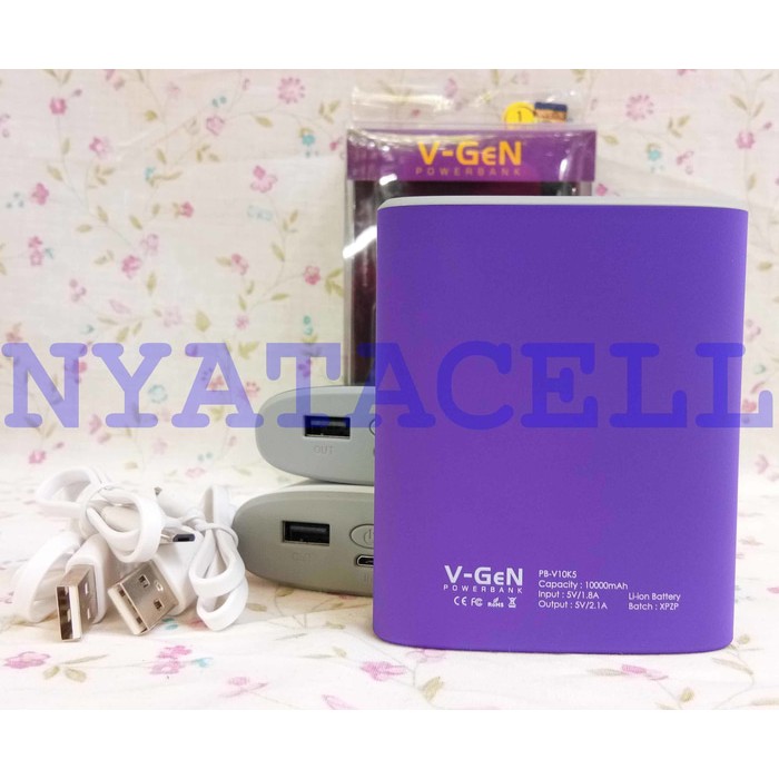 Powerbank Vgen V10K5 10000mAh /Original V-gen Power Bank 10000 mAh   termurah