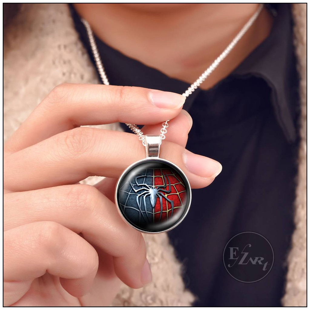 KALUNG LIONTIN MARVEL AVENGERS PERISAI CAPTAIN AMERICA REAKTOR IRON MAN SHIELD SPIDERMAN