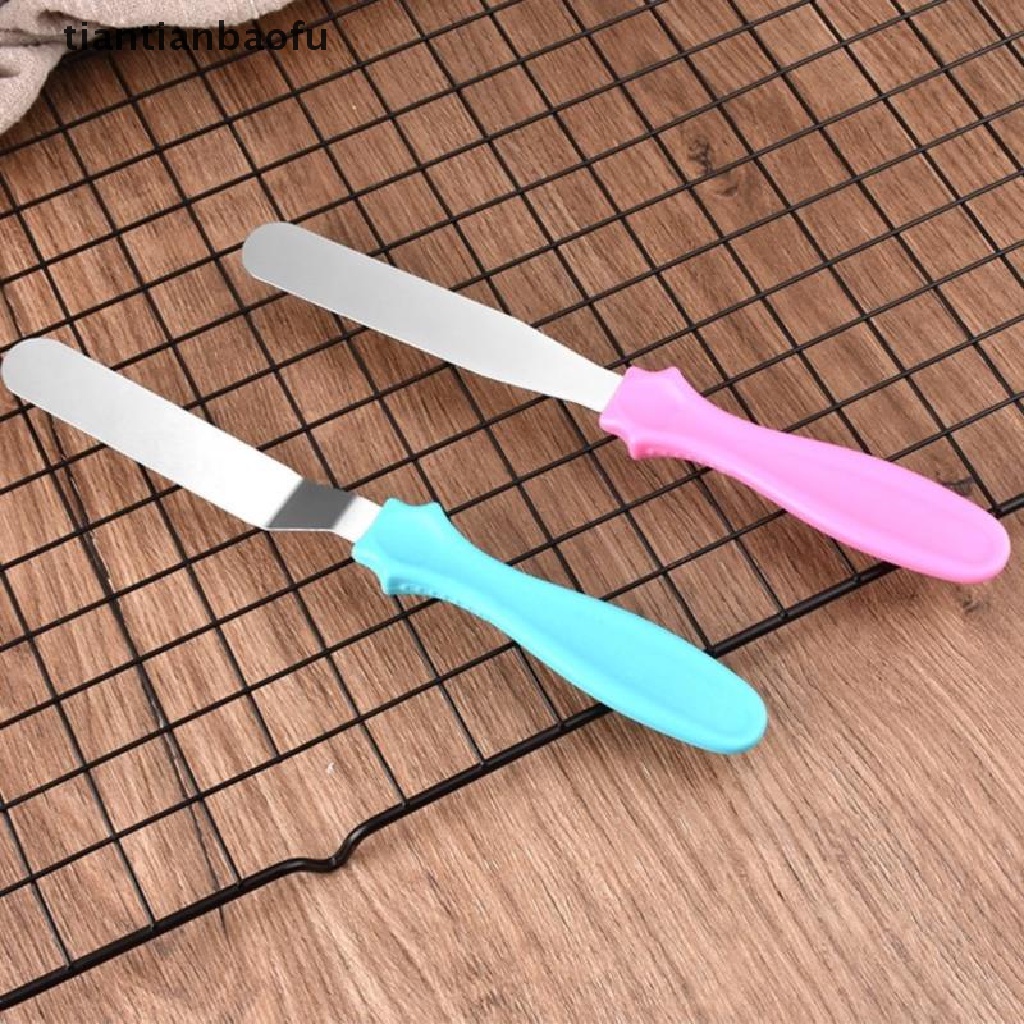 3 Pcs Spatula Kecil Bahan Stainless Steel Untuk Kue