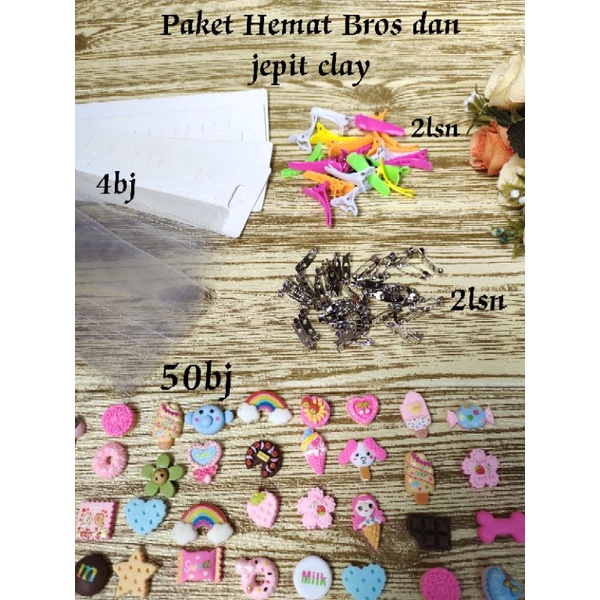 Paket hemat bahan bros dan jepit clay