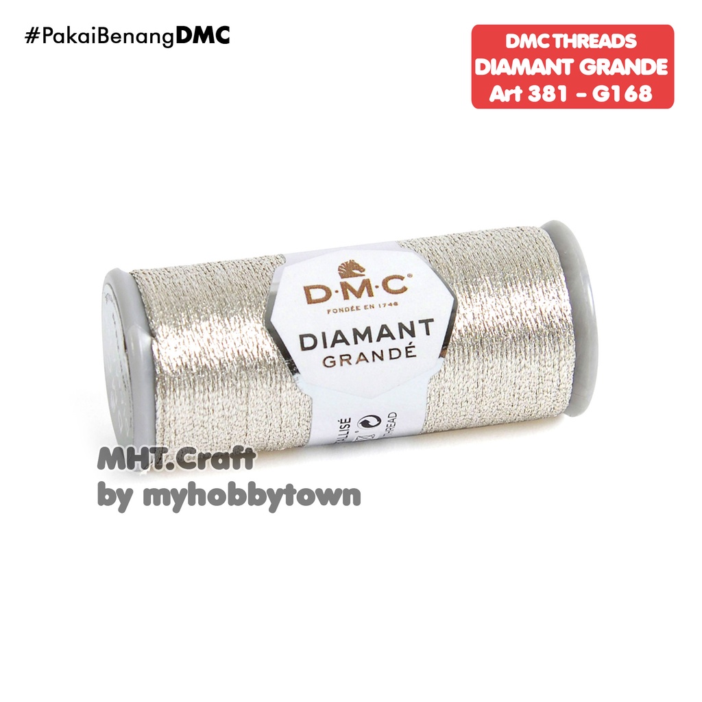 Benang DMC Diamant Grande Art 381 Metallic G168 Silver