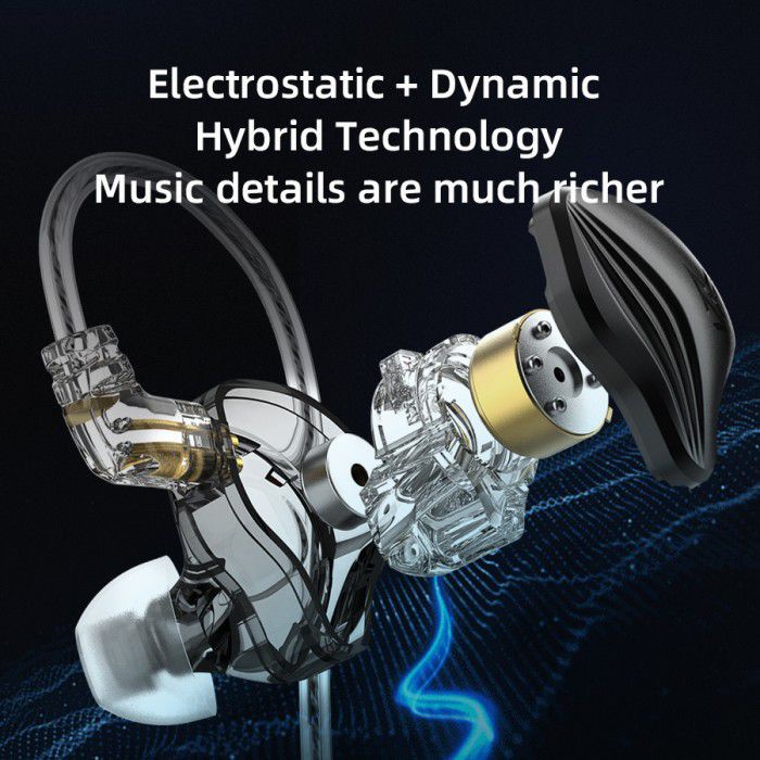 Knowledge Zenith IEM KZ ZEX - with Mic - Electrostatic Driver + Dynamic Driver - Garansi Resmi 1 Tahun