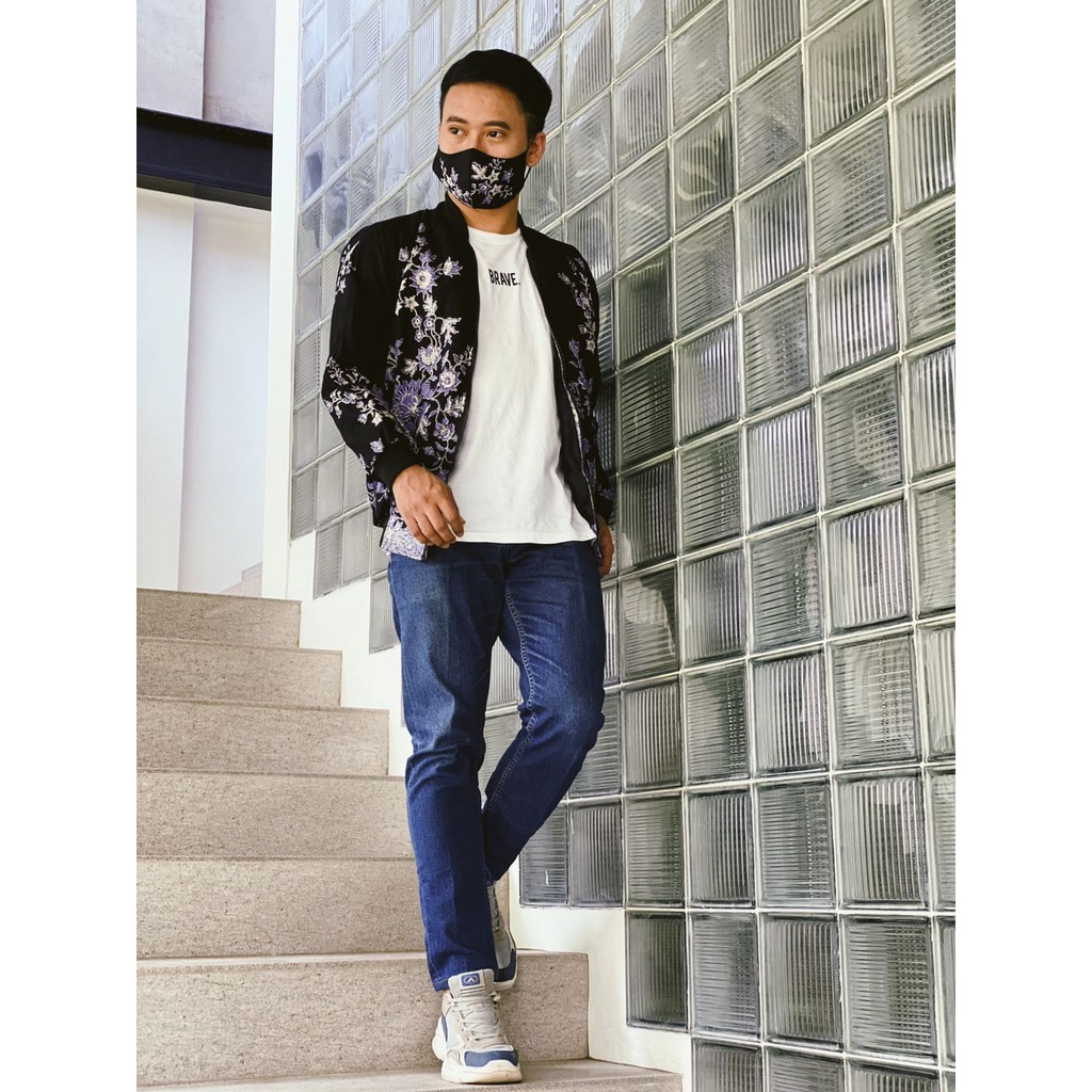 JAKET BATIK BOLAK-BALIK HOODIE + MASKER/ Pria Wanita Kualitas Premium Bahan Katun mix Parasut ZAHRA