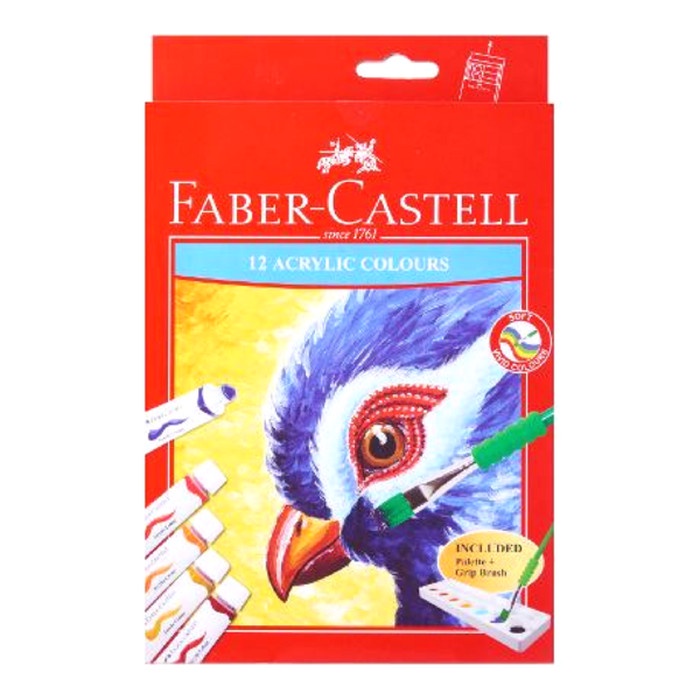 

Cat Acrylic Faber Castell Set 12 Warna