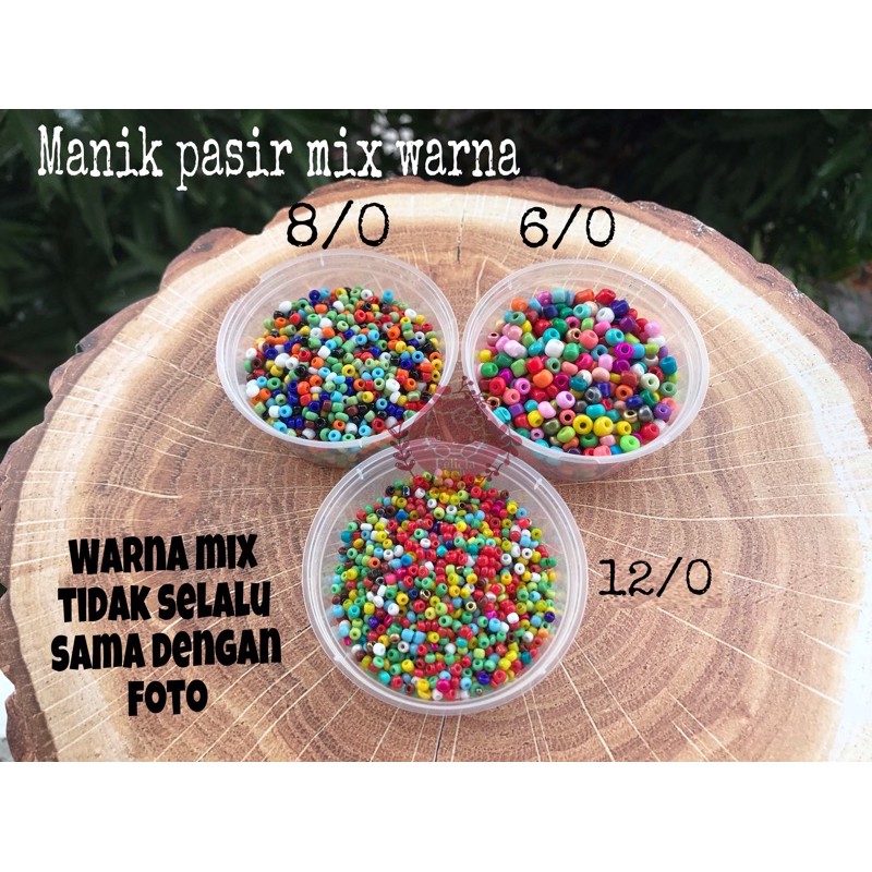 20gram Manik pasir 6/0 8/0 11/0 mix warna