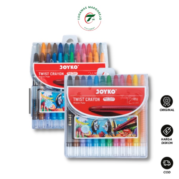 

READY STOCK !! CRAYON PUTAR TITI JOYKO 12 24 COLOUR WARNA