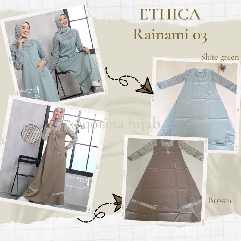 Gamis ethica terbaru / Ethica Rainami 03 / Gamis ethica Rainami / Gamis dewasa / gamis jumbo