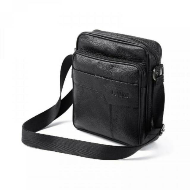 TAS KULIT ASLI FONMOR UKURAN BESAR / FONMOR MEN BAGS GENUINE LEATHER IMPORT / BLACK SERIES 985