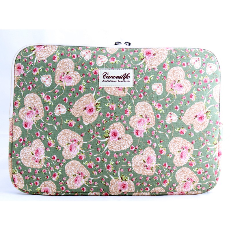 Tas Laptop Macbook Softcase Canvaslife 15- 15.6  inch  green