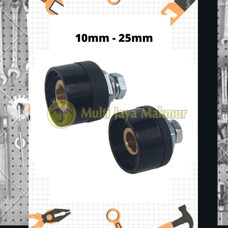 Kabel Konektor Female mm untuk Mesin Las Listrik Inventer Connector Panel Socket