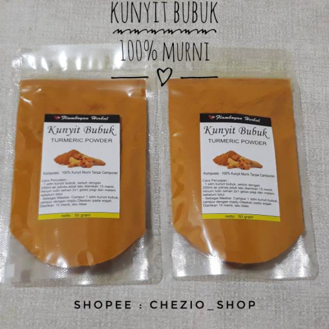 

Kunyit Bubuk MURNI 50 gram - Bubuk Kunyit Premium Quality