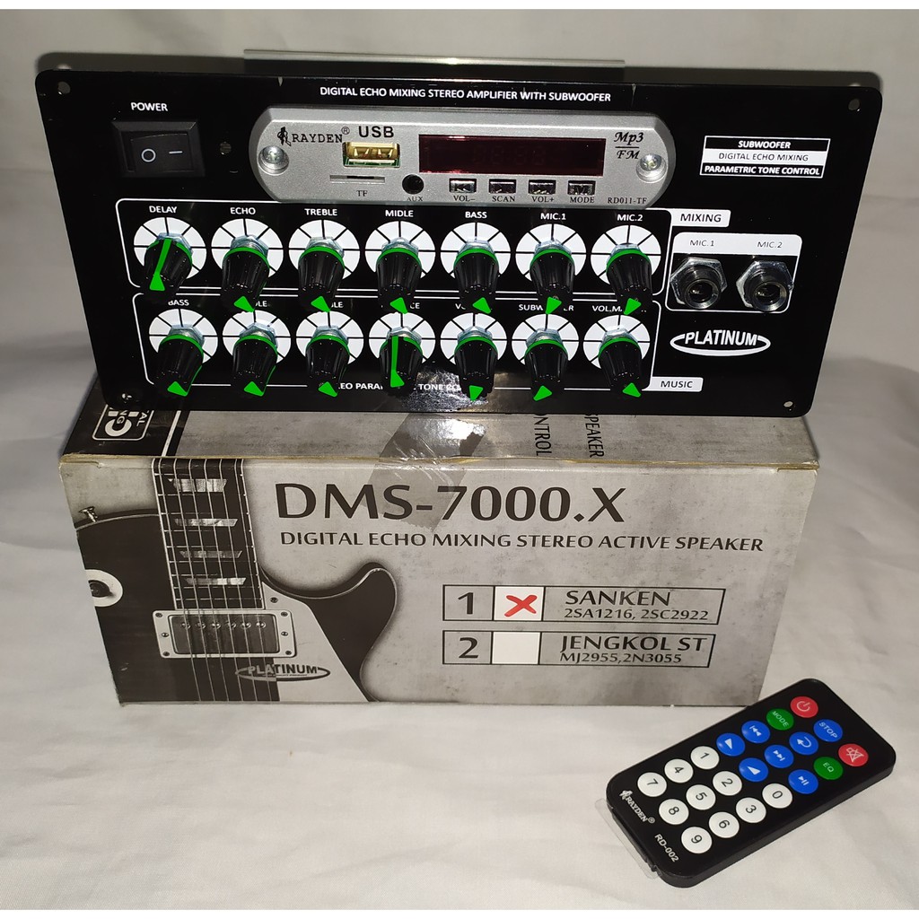 Kit Platinum Kit Power Active DMS-7000.X Digital Echo Mixing Stereo Active Speaker Plus Mp3 Sanken