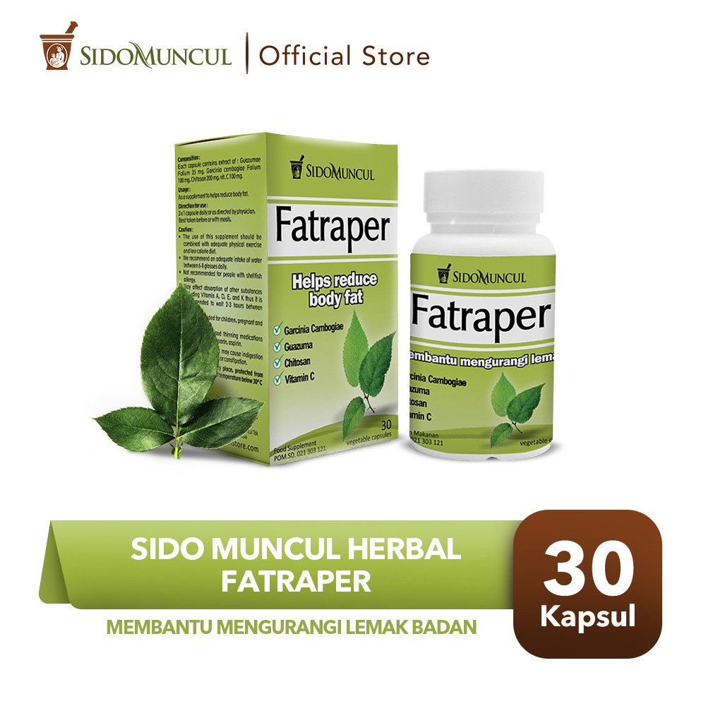 Sido Muncul Natural Fatraper 30 Kapsul - Membantu Mengurangi Lemak Tubuh