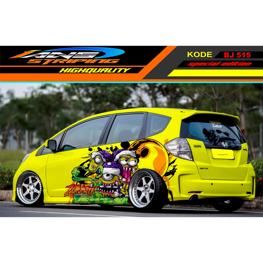 VARIASI STICKER MOBIL HONDA BRIO JAZZ YARIS SIGRA AGYA / DECAL STICKER MOBIL / CUSTOM STICKER MOBIL