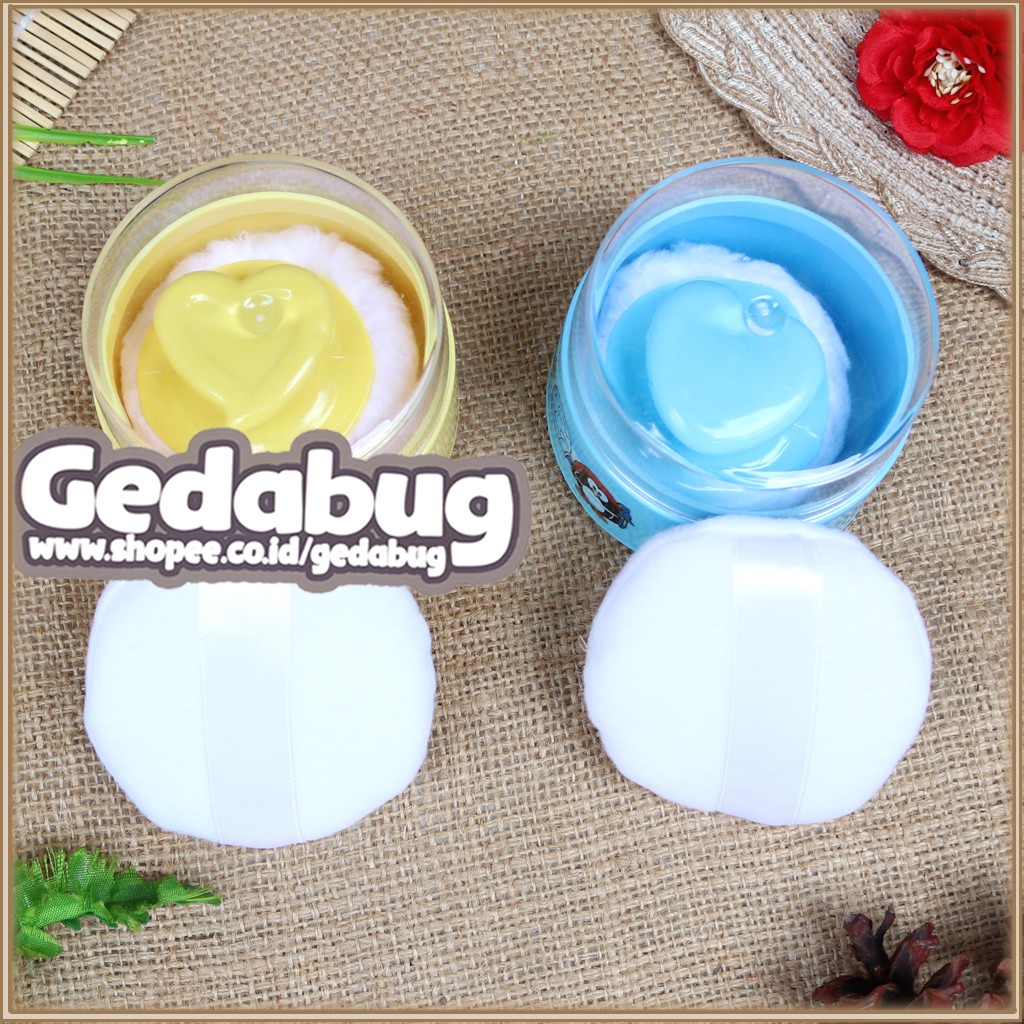 Tempat Bedak Bayi Yuki Single 2 Spons / 1 spons - gedabug